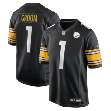Джерси Pittsburgh Steelers Number 1 Groom Nike Black Game Джерси Pittsburgh Steelers Number 1 Groom Nike Black Game