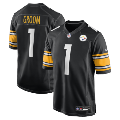 Джерси Pittsburgh Steelers Number 1 Groom Nike Black Game
