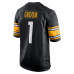 Джерси Pittsburgh Steelers Number 1 Groom Nike Black Game