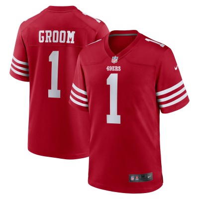 Игровая джерси Number 1 Groom San Francisco 49ers Nike Game - Scarlet