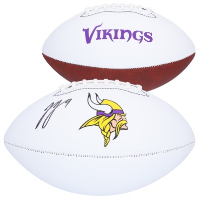 J.J. McCarthy Minnesota Vikings Autographed Fanatics Authentic Franklin White Panel Football