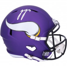 J.J. McCarthy Minnesota Vikings Autographed Fanatics Authentic Riddell Speed Replica Helmet