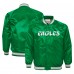 Подростковая Philadelphia Eagles Mitchell & Ness Kelly Green Satin Raglan Full-Snap Jacket