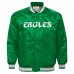 Подростковая Philadelphia Eagles Mitchell & Ness Kelly Green Satin Raglan Full-Snap Jacket