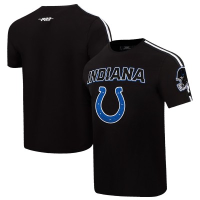 Unisex Indianapolis Colts Pro Standard Black Indiana Nights Colts Shoulder Stripe T-Shirt