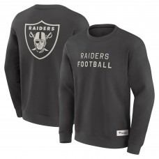 Las Vegas Raiders Fanatics Charcoal Elements Future Ground Lettering Pullover Sweatshirt