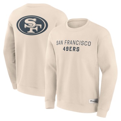 San Francisco 49ers Fanatics Cream Elements Future Ground Lettering Pullover Sweatshirt