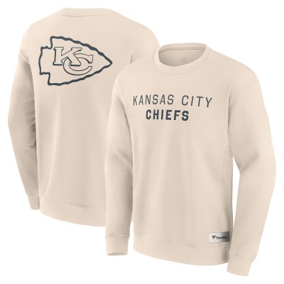 Kansas City Chiefs Fanatics Cream Elements Future Ground Lettering Pullover Sweatshirt