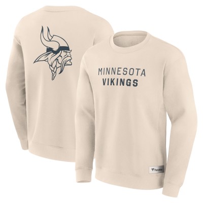 Minnesota Vikings Fanatics Cream Elements Future Ground Lettering Pullover Sweatshirt