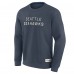 Seattle Seahawks Fanatics Navy Elements Future Ground Lettering Pullover Sweatshirt
