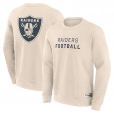 Las Vegas Raiders Fanatics Cream Elements Future Ground Lettering Pullover Sweatshirt