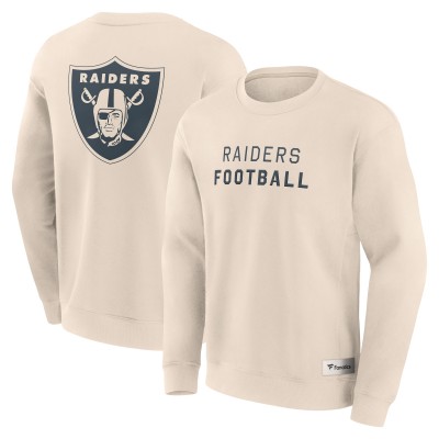 Las Vegas Raiders Fanatics Cream Elements Future Ground Lettering Pullover Sweatshirt