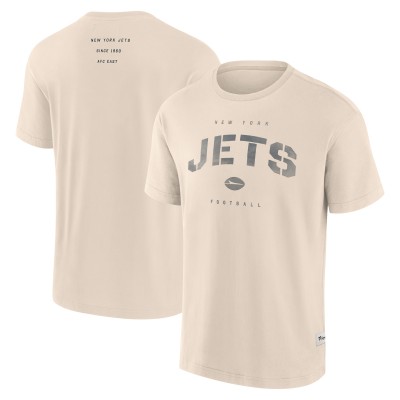 New York Jets Fanatics Cream Elements Weathered Tonal Future Ground T-Shirt