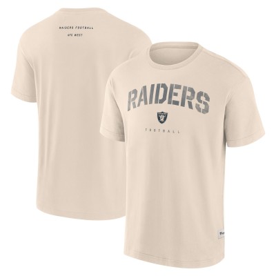 Las Vegas Raiders Fanatics Cream Elements Weathered Tonal Future Ground T-Shirt