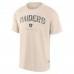 Las Vegas Raiders Fanatics Cream Elements Weathered Tonal Future Ground T-Shirt
