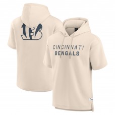 Cincinnati Bengals Fanatics Cream Elements Future Ground Lettering Short Sleeve Pullover Hoodie
