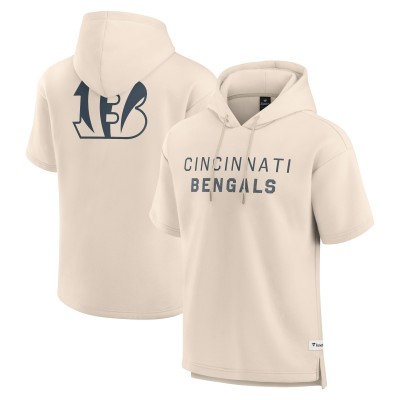 Cincinnati Bengals Fanatics Cream Elements Future Ground Lettering Short Sleeve Pullover Hoodie