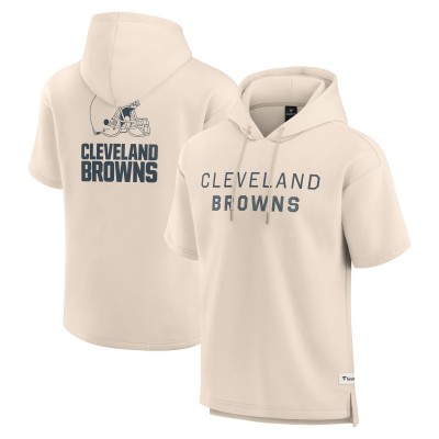 Футболка с капюшоном Cleveland Browns Fanatics Cream Elements Future Ground Lettering