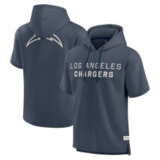 Los Angeles Chargers Fanatics Navy Elements Future Ground Lettering Short Sleeve Pullover Hoodie