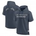 Los Angeles Chargers Fanatics Navy Elements Future Ground Lettering Short Sleeve Pullover Hoodie