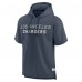 Los Angeles Chargers Fanatics Navy Elements Future Ground Lettering Short Sleeve Pullover Hoodie