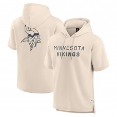 Minnesota Vikings Fanatics Cream Elements Future Ground Lettering Short Sleeve Pullover Hoodie