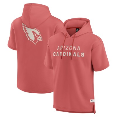 Arizona Cardinals Fanatics Red Elements Future Ground Lettering Short Sleeve Pullover Hoodie