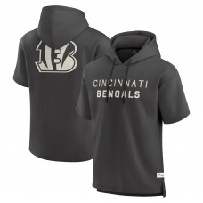 Cincinnati Bengals Fanatics Charcoal Elements Future Ground Lettering Short Sleeve Pullover Hoodie