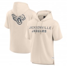 Jacksonville Jaguars Fanatics Cream Elements Future Ground Lettering Short Sleeve Pullover Hoodie