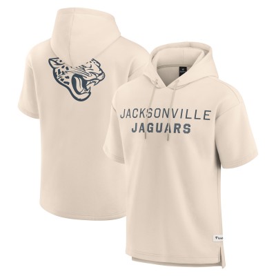 Jacksonville Jaguars Fanatics Cream Elements Future Ground Lettering Short Sleeve Pullover Hoodie
