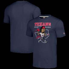 Футболка Houston Texans C.J. Stroud Homage Navy Caricature Player Tri-Blend