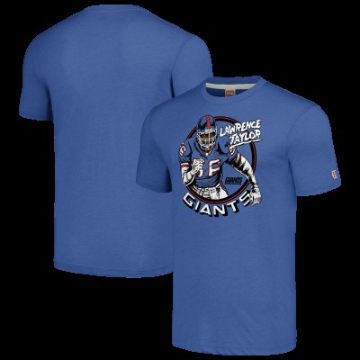 Футболка Lawrence Taylor New York Giants Homage Caricature Retired Player Tri-Blend - Royal