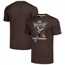 Футболка Cleveland Browns Myles Garrett Homage Brown NFL Blitz Player Tri-Blend