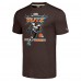 Футболка Cleveland Browns Myles Garrett Homage Brown NFL Blitz Player Tri-Blend