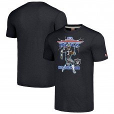 Las Vegas Raiders Bo Jackson Homage Charcoal NFL Blitz Retired Player Tri-Blend T-Shirt