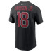 Футболка Arizona Cardinals Marvin Harrison Jr. Nike Black Name & Number