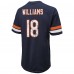 Футболка Chicago Bears Caleb Williams Majestic Threads Navy Name & Number Oversize Fit
