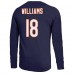Футболка с длинным рукавом Chicago Bears Caleb Williams Majestic Threads Navy Name & Number