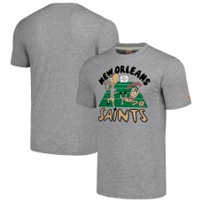 Футболка Unisex New Orleans Saints NFL x Homage x Beavis and Butt-Head Gray Tri-Blend