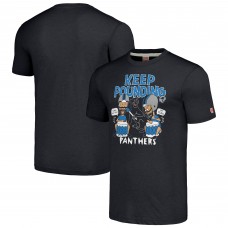 Футболка Unisex Carolina Panthers NFL x Homage x Beavis and Butt-Head Charcoal Tri-Blend