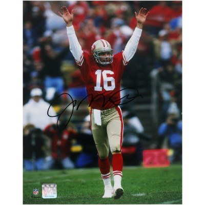 Joe Montana San Francisco 49ers Autographed Fanatics Authentic 11 x 14 Hands Up Photograph