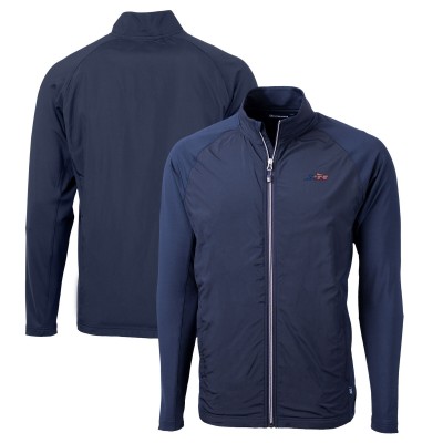 Кофта на молнии New York Jets Cutter & Buck Americana Adapt Eco Knit Stretch Hybrid Raglan - Navy