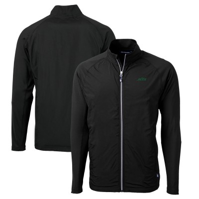 Кофта на молнии New York Jets Cutter & Buck Primary Logo Adapt Eco Knit Stretch Hybrid Raglan - Black