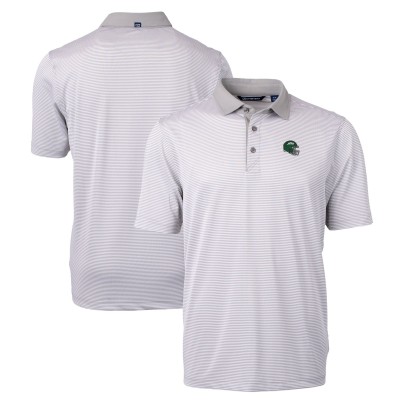 Поло New York Jets Cutter & Buck Helmet Virtue Eco Pique Micro Stripe Recycled - Gray