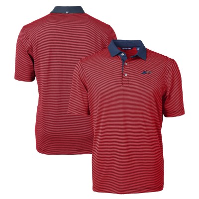 Поло New York Jets Cutter & Buck Americana Virtue Eco Pique Micro Stripe Recycled - Red