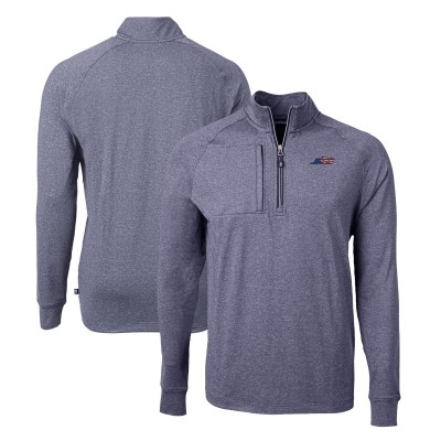 Кофта на короткой молнии New York Jets Cutter & Buck Americana Adapt Eco Knit - Heather Navy