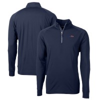 Кофта на короткой молнии New York Jets Cutter & Buck  Adapt Eco Knit Stretch Recycled - Navy