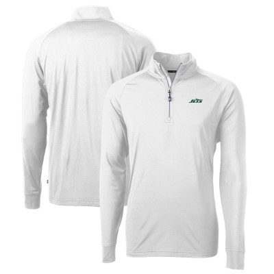 Кофта на короткой молнии New York Jets Cutter & Buck Primary Logo Adapt Eco Knit Stretch Recycled - White