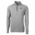 Кофта на короткой молнии New York Jets Cutter & Buck Monochromatic Logo Adapt Eco Knit Stretch Recycled - Gray