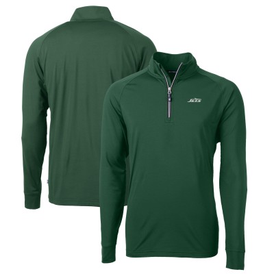 Кофта на короткой молнии New York Jets Cutter & Buck Primary Logo Adapt Eco Knit Stretch Recycled - Hunter Green